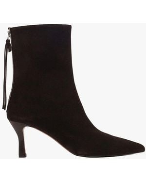 Maje Bottines À Talons En Suède Femme - Noir