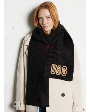 UGG Echarpe En Maille Tricotée - Noir