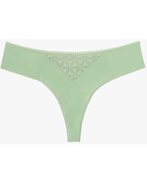 Icône Tanga En Dentelle Femme - Vert