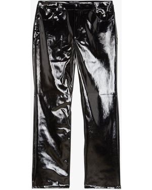 Gina Tricot Pantalon Droit En Vinyle Femme - Noir