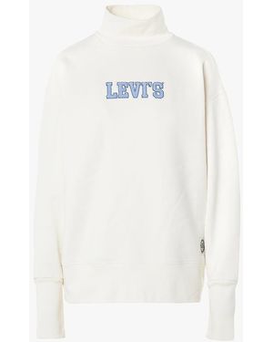 Levi's Sweat Col Montant Oversize Femme - Blanc