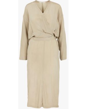 Humanoid Robe Midi Col V Ceinturée Femme - Neutre