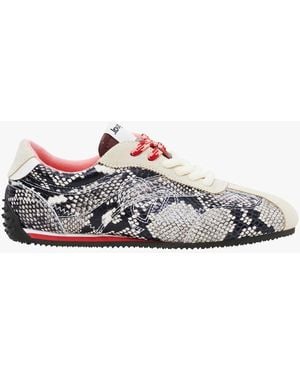 Desigual Baskets Basses En Cuir Mélangé Femme - Blanc