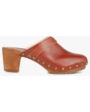 Bosabo Sabots En Cuir Femme - Marron