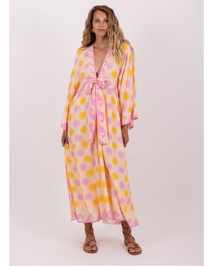 Sundress Robe Ample Longue En Coton Femme - Rose