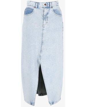 Indee Jupe Midi En Jean Femme - Bleu