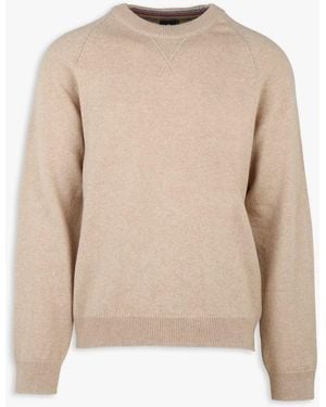 Paul Smith Pull Droit Col Rond En Laine Mérinos - Neutre