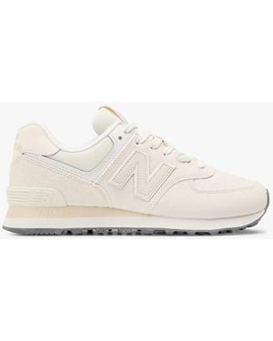 New Balance Baskets Basses En Cuir Mélangé Femme - Blanc