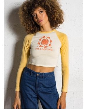 Billabong Tee-Shirt Court Moulant En Coton Femme - Bleu
