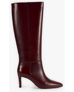 SAISON 1865 Bottes À Talons En Cuir Femme - Rouge