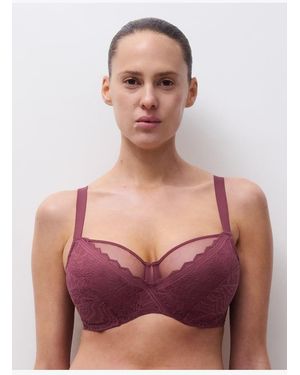 Chantelle Soutien-Gorge Emboîtant En Dentelle - Rouge