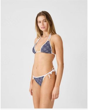 J.O.T.T Haut De Maillot De Bain Triangle Mono Maddie Monogram Top - Blanc