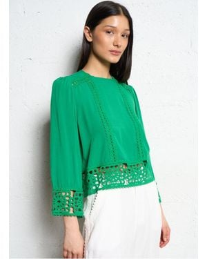 La Petite Etoile Blouse Col Rond Femme - Vert