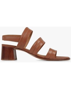 KOSMA Menorca Sandales À Talon En Cuir Femme - Marron