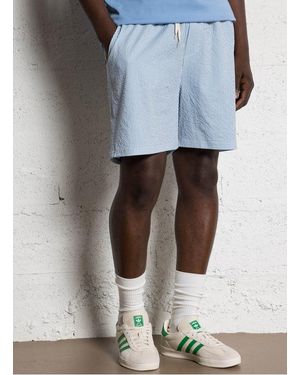 Les Deux Short Droit Rayé - Blanc