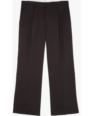 Gina Tricot Pantalon Droit À Pinces Femme - Noir