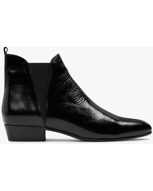 Anonymous Copenhagen Bottines En Cuir Craquelé Femme - Noir