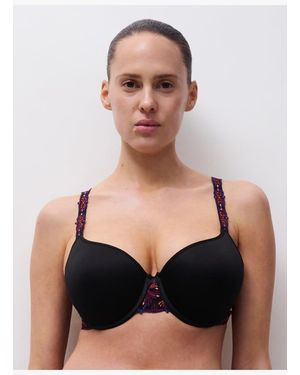 Chantelle Soutien-Gorge Mémoire De Forme Emboîtant Broderie Italienne - Noir