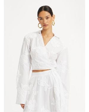 ROTATE BIRGER CHRISTENSEN Chemise Col Classique En Coton Bio Femme - Blanc