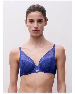 Chantelle Soutien-Gorge Spacer Plongeant En Dentelle - Bleu
