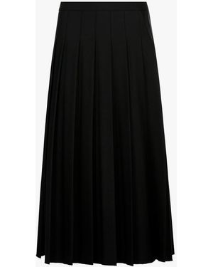 SAISON 1865 Jupe Midi Plissée Femme - Noir