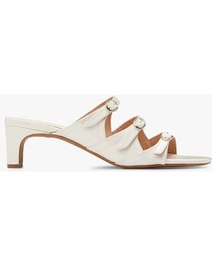 Mellow Yellow Mules À Talon En Cuir Vernis Femme - Blanc