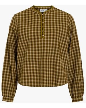 Vila Top Ample Imprimé Col Rond Femme - Vert