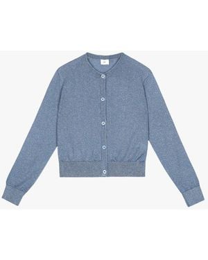 An'ge Cardigan Droit Boutonné Femme - Bleu