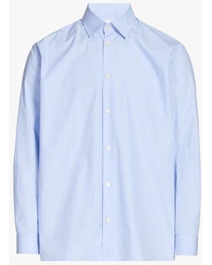 SAISON 1865 Chemise Droite En Coton - Bleu