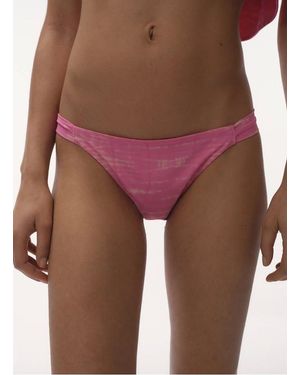 Love Stories Culotte De Bain Imprimée En Fibres Recyclées Mélangées - Rouge