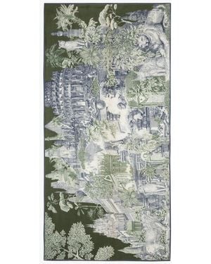 Inoui Edition Foulard En Laine Et Soie Mélangé Imprimé - Gris