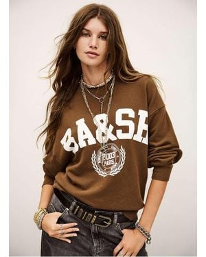 Ba&sh Sweat Col Rond En Coton Femme - Marron