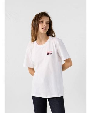 J.O.T.T T-Shirt Manches Courtes Graphique Femme - Blanc