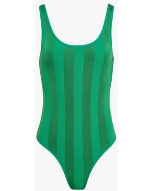 Albertine Maillot De Bain 1 Pièce À Rayures - Vert