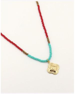 Nilai Collier Rosace - Bleu