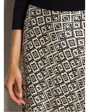 MAISON HOTEL Jupe Midi Imprimée Femme - Noir