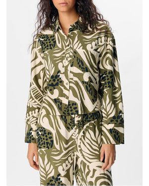 Object Chemise Col Classique Imprimée Femme - Vert