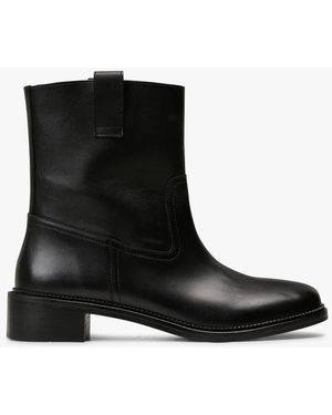 Bobbies Bottines Unies À Enfiler En Cuir Femme - Noir