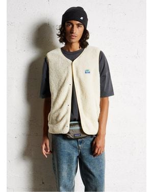 American Vintage Veste Col Rond En Sherpa - Neutre