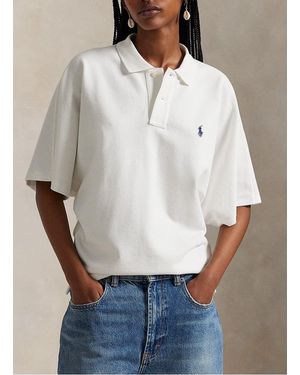 Polo Ralph Lauren Polo Oversize En Coton Femme - Blanc