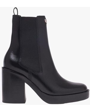 Maje Bottines Chelsea À Plateformes En Cuir Femme - Noir