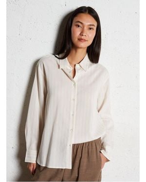 MASSCOB Chemise Oversize Rayée Femme - Blanc
