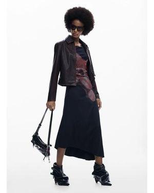 Desigual Robe Midi Col Bateau Femme - Bleu