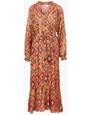 La Petite Etoile Robe Longue Droite Imprimée Et Ceinturée Femme - Multicolore