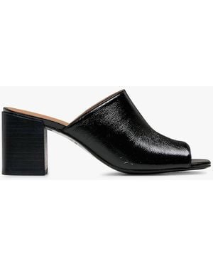 Mellow Yellow Mules À Talon En Cuir Vernis Femme - Noir