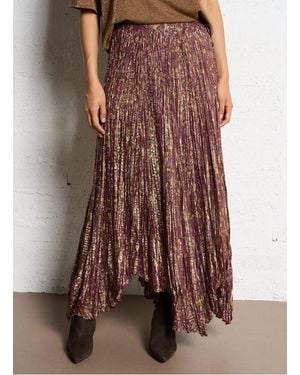 Mes Demoiselles Jupe Midi Imprimée Femme - Marron