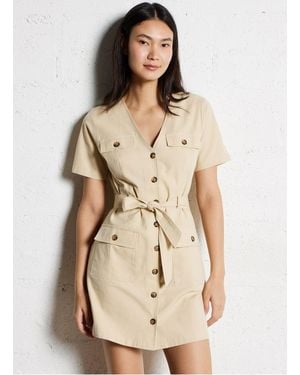 La Petite Etoile Robe Courte En Coton Mélangé Femme - Neutre
