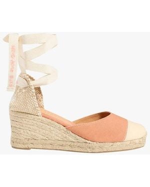 Castañer Espadrilles Compensées En Coton Bio Femme - Neutre
