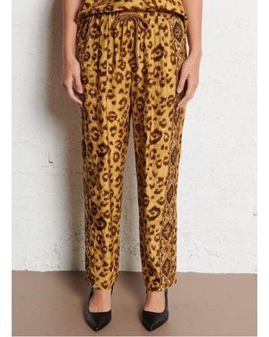 Mes Demoiselles Pantalon Fluide Ajusté Femme - Métallisé