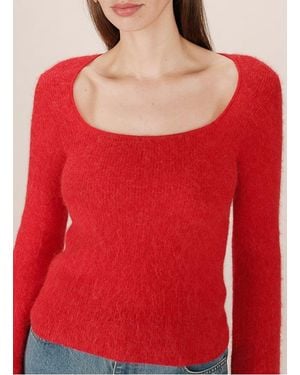 Grace Et Mila Pull Col Rond Femme - Rouge
